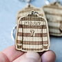 Personalised Wooden Rugby Shirt Keyring With Custom Name And Number, thumbnail 1 of 5