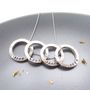 Personalised Mini Four Circles Necklace, thumbnail 1 of 2
