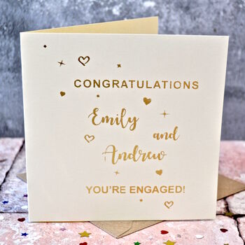 Personalised Gold Foiled Engagement Card, 3 of 4