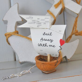 Personalised Walnut Shell Boat Keepsake, 8 of 9