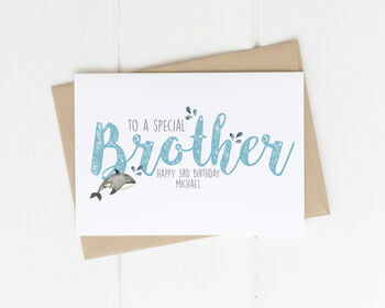 Personalised Boys Whale Birthday Card, 4 of 8