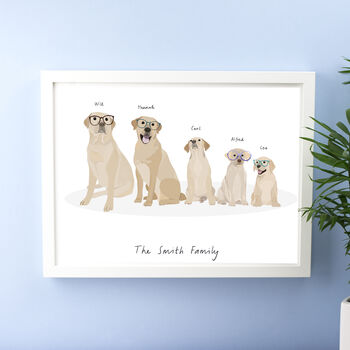 Personalised Dog Breed Family Print, 2 of 6
