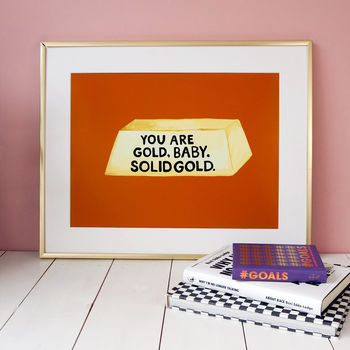 You Are Gold Typography Print, 2 of 2