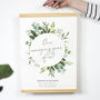 Personalised Paper Anniversary Foliage Wreath Print, thumbnail 1 of 3