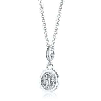 Sterling Silver Number 30 Charm Necklace, 2 of 6