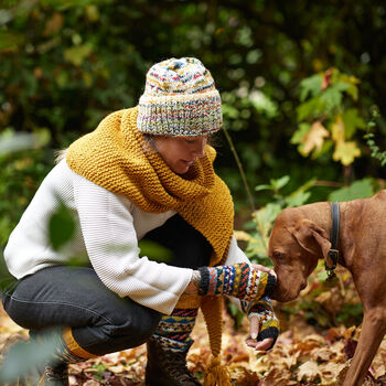 Fair Trade Unisex Reversible Beanie Hat Repurposed Wool, 6 of 11