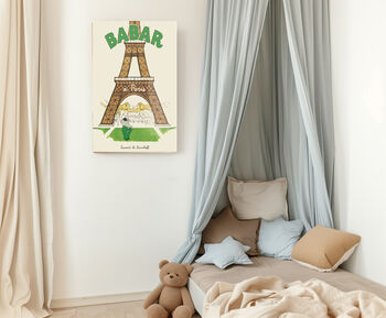 Babar The Elephant Paris Nursery Art Print, 3 of 3