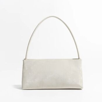 St. Tropez Silver Suede Ombré Baguette Evening Bag, 5 of 5