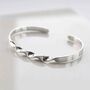 Sterling Silver Helix Cuff Bangle, thumbnail 1 of 6