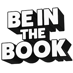 be in the book logo