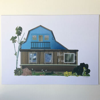 'Woodland Dacha, Russia' Recycled Paper Collage Print, 5 of 5