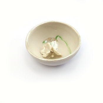 Snowdrop Porcelain Decorative Bowl Mothers Day Gift, 4 of 5