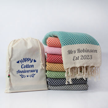 Handwoven Throw Blanket Christmas Gift For Her, 11 of 12