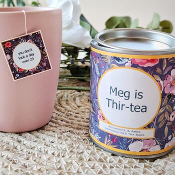'Thirtea' Personalised 30th Birthday Tea Gift Set, 5 of 7