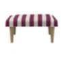 Hand Painted Upholstered Linen Square Stripe Footstool, thumbnail 2 of 12