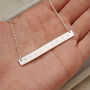 Personalised Silver Bar Necklace, thumbnail 4 of 9