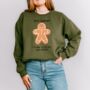 Tech Support Gingerbread Jumper – “I’m Here To Del/Eat Your Cookies” Geek Sweater, thumbnail 2 of 3