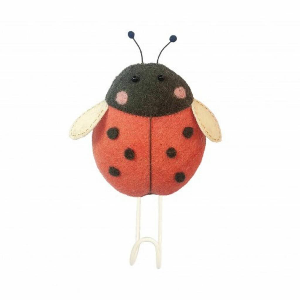 Organic Felt Bird Wall Hooks For Children By Cornish Whispers