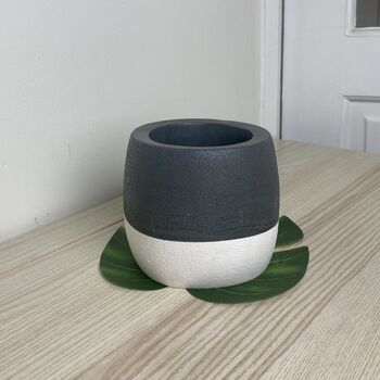 Grey And White Face Plant Pot, 5 of 8