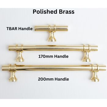 Solid Brass Plain Kitchen Pull Handles And Knobs, 4 of 12