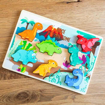 Personalised Roarsome Dinosaur Puzzle, 4 of 4