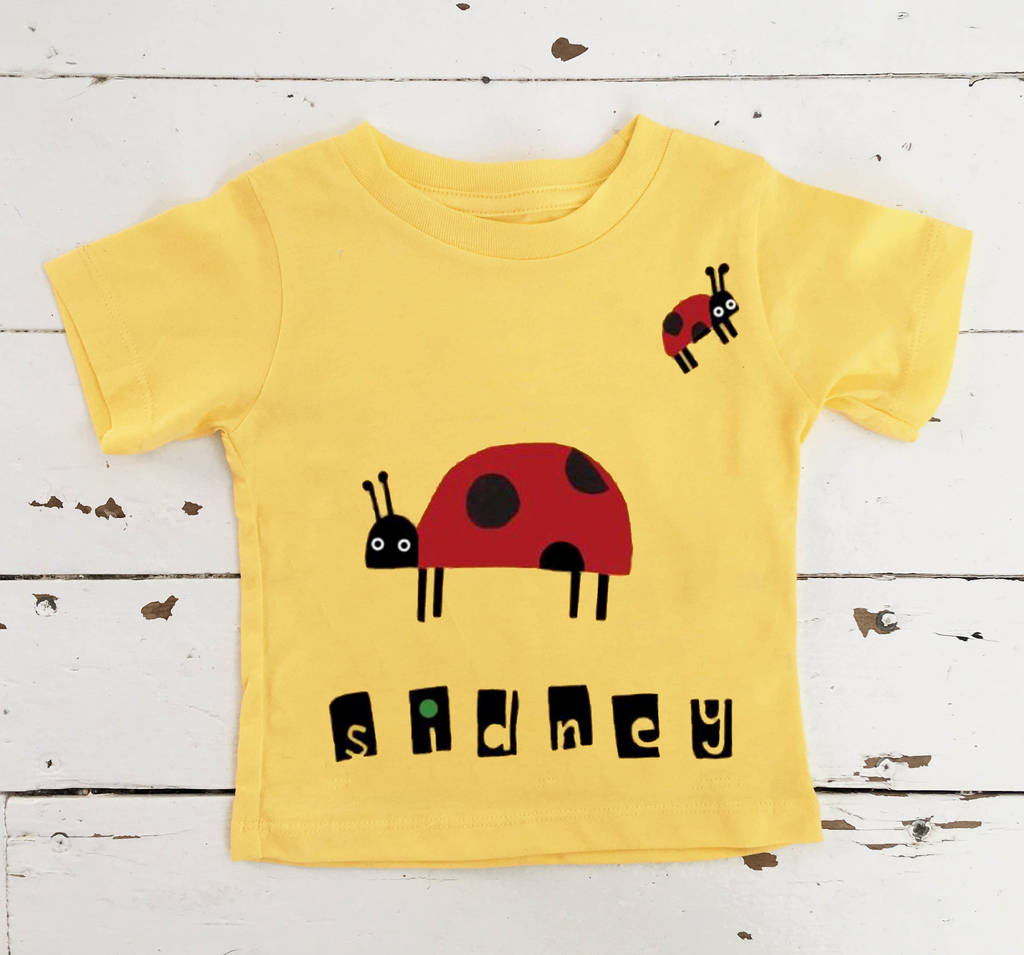 Personalised Ladybird Unisex Baby T Shirt By Little Dandies