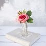 Rose Bouquet With Mini Milk Bottle Vase, thumbnail 1 of 4