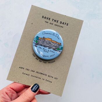 Hand Drawn Venue Illustration Save The Date, 5 of 7