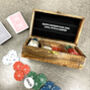 Wooden Father's Day Hidden Message Poker Set, thumbnail 1 of 3