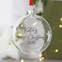 Baby's First Christmas Personalised Glass Bauble, thumbnail 7 of 7