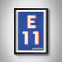 E11 Waltham Forest Typography Postcode Print, thumbnail 10 of 10