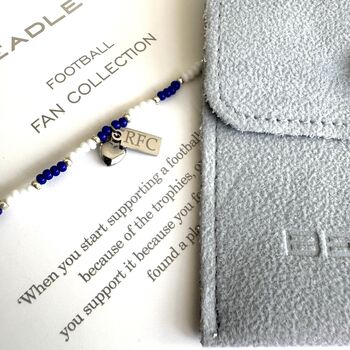 Rangers Football Club Fan Bead Bracelet With Charms, 3 of 5