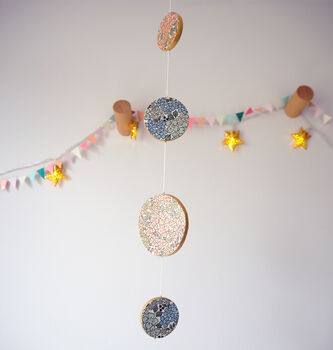 Clay And Decoupage Floral Disc Mobile, 4 of 4