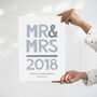 Mr And Mrs Bold Typographic Print, thumbnail 1 of 3