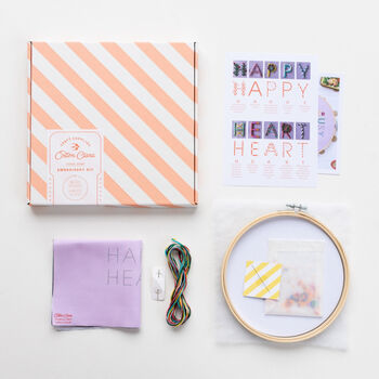 Busy Hands Happy Heart Embroidery Hoop Kit, 6 of 6