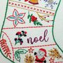 Christmas Festive Hand Embroidery Stocking Kit, thumbnail 2 of 6