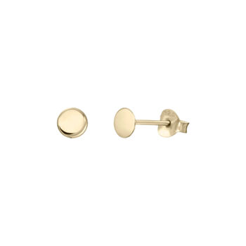 Mini 18ct Gold Plated Disc Stud Earrings, 6 of 10