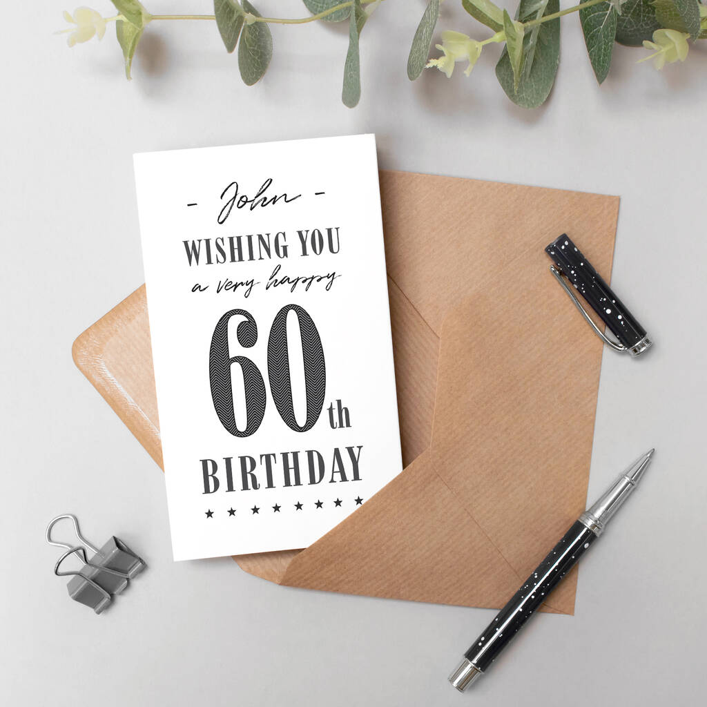 60th Birthday Luxury Fold Out Banner Card By Coulson Macleod ...