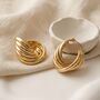 Twisted Hoops Gold Non Tarnish Waterproof, thumbnail 8 of 9