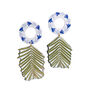 Blue Heart Daisy Or Pine Sterling Silver Stud Earrings, thumbnail 5 of 5