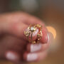 Moonstone Star Adjustable 18k Gold Plated Vermeil Ring, thumbnail 6 of 6