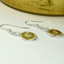 Personalised Textured Sterling Silver Hook Earrings, thumbnail 4 of 9