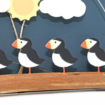 Five Puffins And Sun Hanging Decoration, 4 of 4