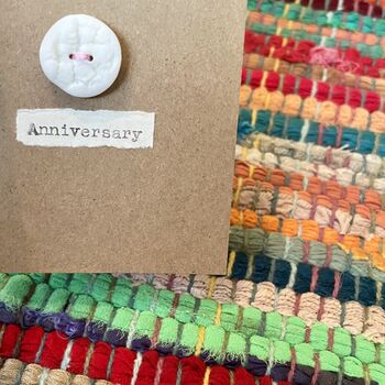 'Anniversary' Porcelain Button Card, 2 of 5