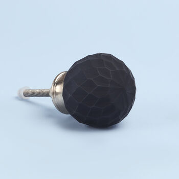 G Decor Spiral Diamond Ball Stylish Matt Glass Knobs, 4 of 12