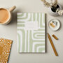 A5 Ruled Notebook In Abstract Pale Green, thumbnail 1 of 2
