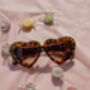 Tortoise Shell Chunky Oversized Heart Sunglasses, thumbnail 2 of 7