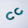 Jade Midi Hoop Earrings, thumbnail 4 of 5