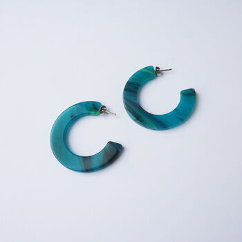 Jade Midi Hoop Earrings, 4 of 5