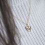 Solid 9ct Gold Textured Double Heart Pendant, thumbnail 4 of 5